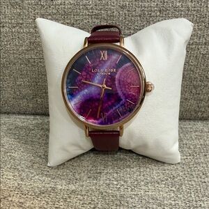 Lola Rose Women's Aqua Purple Agate Luck Watch